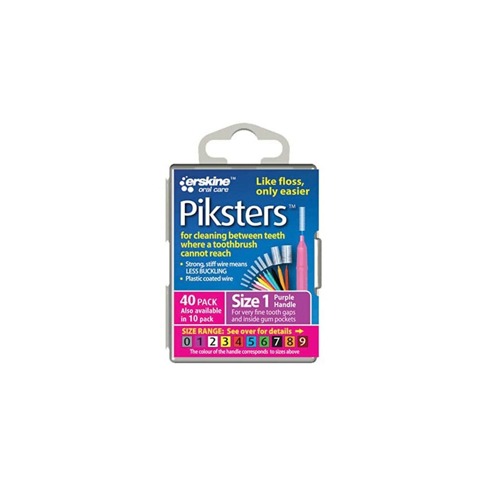Piksters Interdental Brushes, Size 1 40 Ea By Erskine Dental