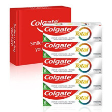 Colgate Total Original Toothpaste Multipack 5x100ml , 24 hour antibacterial fluoride toothpaste, complete protection for your whole mouth, p