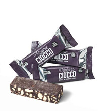 Veloforte Ciocco Energy Bar - Almonds & Cocoa, Balanced Protein & Carbs for Sport, Healthy 100% Natural Performance, Plant-Based, Dairy-Free