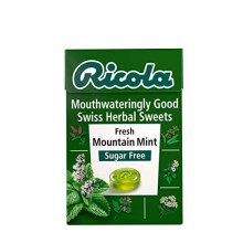 Ricola Mountain Mint Sugar Free Swiss Herbal Sweets, Herb Drops - Pack of 10 Boxes