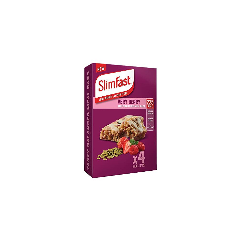 Slimfast Meal Replacement Very Berry Bar 4 X 60g
