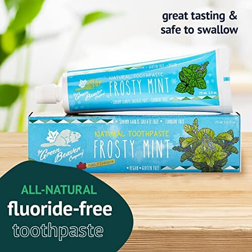 Green Beaver Toothpaste, Frosty Mint, 2.5 Ounce 1