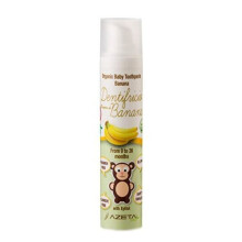 Banana Flavoured Childrens Toothpaste Organic Vegan 0 to 36 Months, SLS and Paraben Free, Azeta Bio 50ml (Banana)