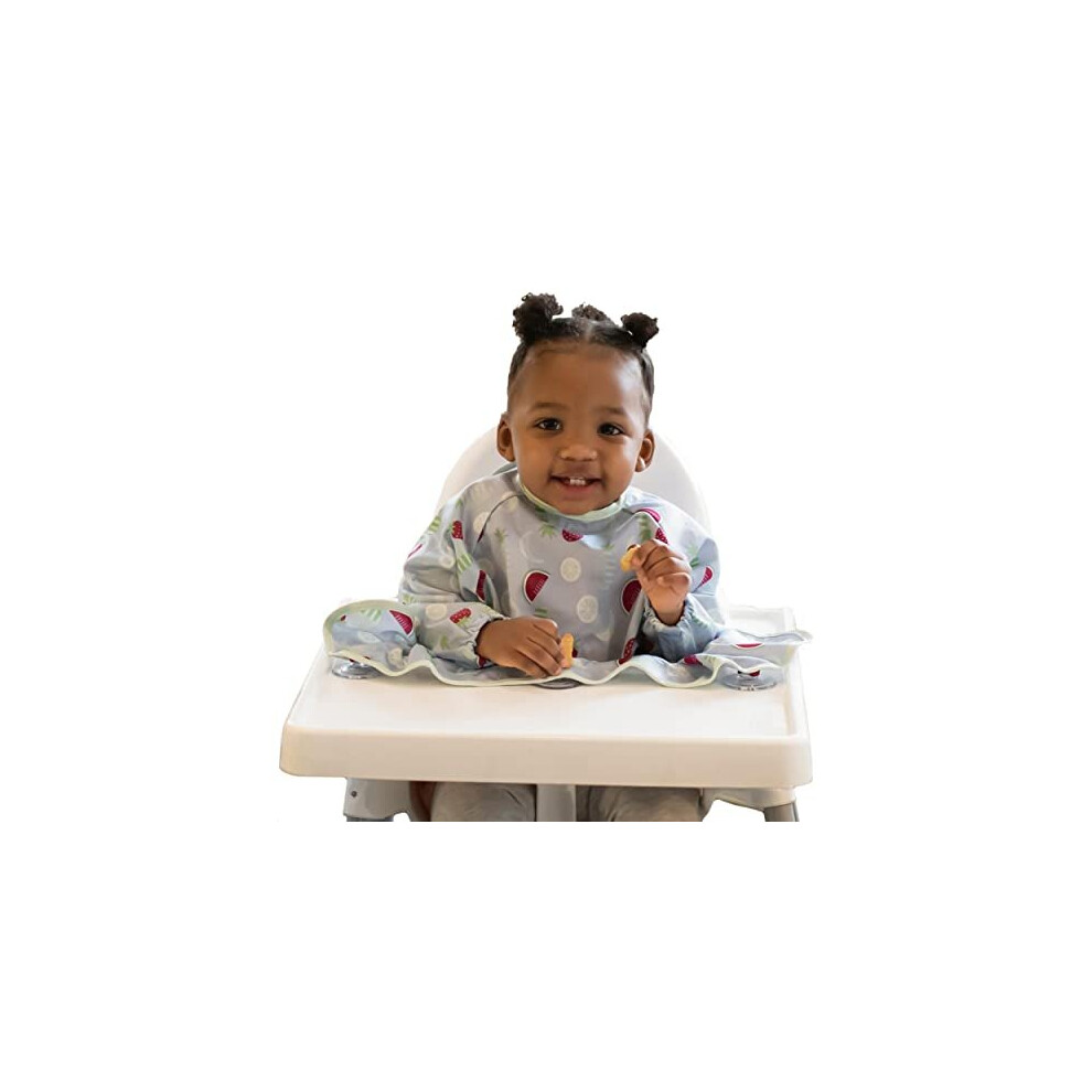 Weaning Bib Long Sleeves Waterproof Coverall Bib Cover & Catch Tidy Tot