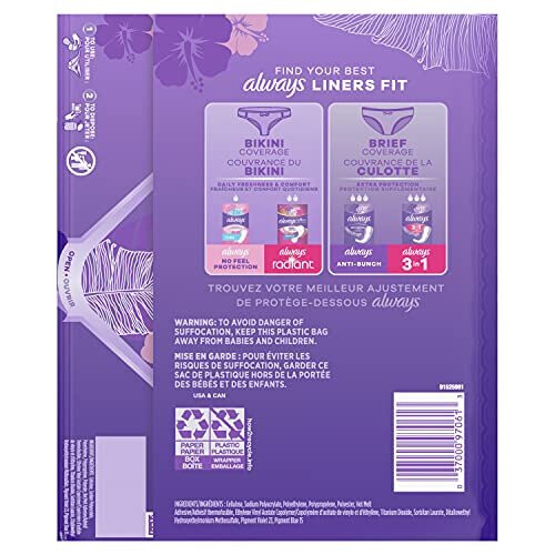 Always Always Dailies Extra Protection Long Liners, 92Count 1