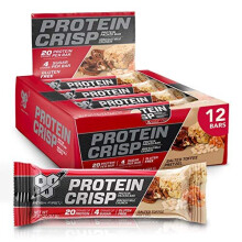 BSN Protein Crisp Bar by Syntha-6, Low Sugar Whey Protein Bar, Salted Toffee Pretzel, 12 Count