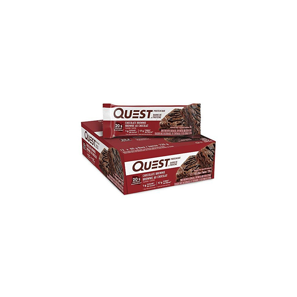 Quest Nutrition Bar Chocolate Brownie 12/Box, 720 G