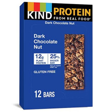 KIND Protein Bars, Double Dark Chocolate Nut, Gluten Free, 12g Protein,1.76oz, 12 count