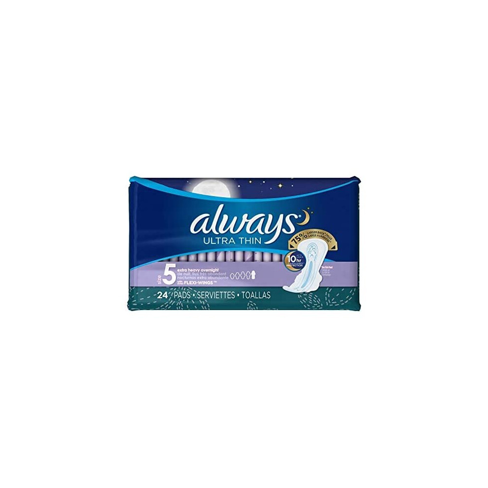 Always Pads Ultra Thin Size 5-24 Count (2 Pack)