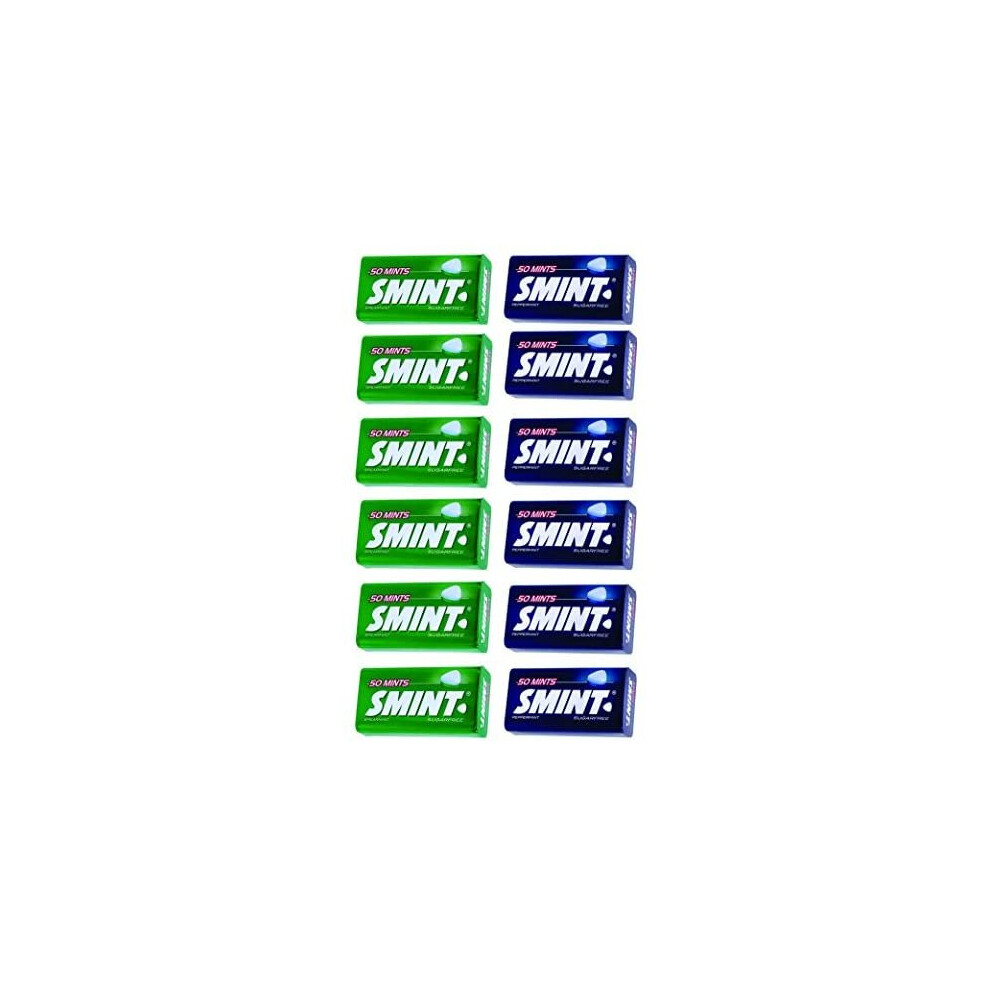 Smint Mixed Tin, 6 Peppermint & 6 Spearmint Flavour -12 Pack