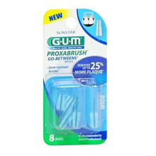 GUM Proxabrush Go-Betweens Navulles - Breed - Compatibel met GUM Handvat - Herbruikbare Interdentale Borstels - 8st