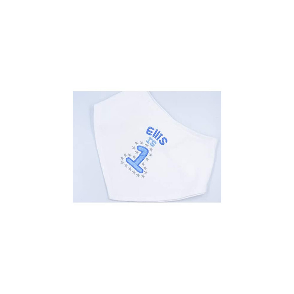 Just Toys Online Personalised Embroidered Baby Bandana Dribble Bib - Boy's - ***Add Name*** Is 1-1St Birthday Bandana Bib