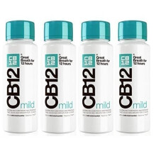 CB12 250ML 4 PACK MILD MINT Safe Breath Oral Care Agent by cb12