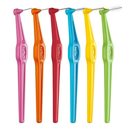 Tepe Tepe Angled 0.5mm Red Interdental Brushes - Pack of 6 2