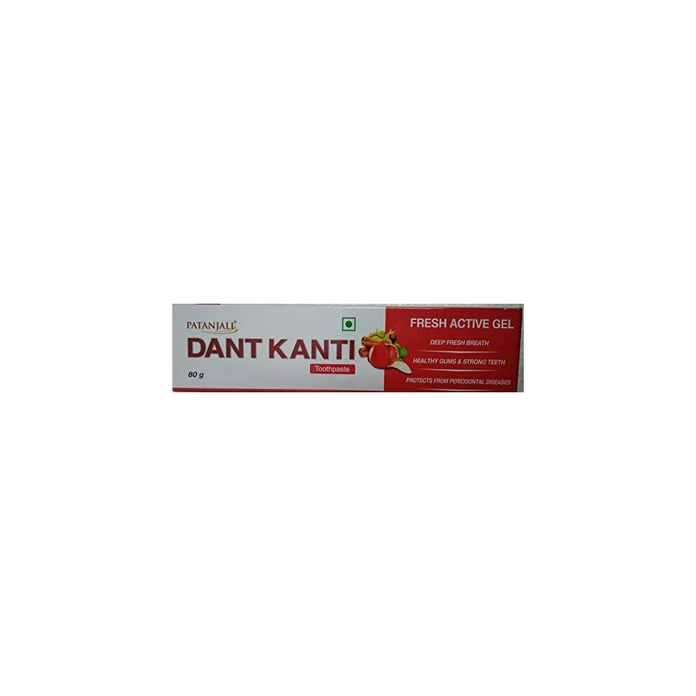 Patanjali Dant Kanti Toothpaste Fresh Active Gel 80 Gm