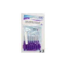 TePe Interdental Brushes 1.1mm Purple - 3 Packets of 8 (24 Brushes)