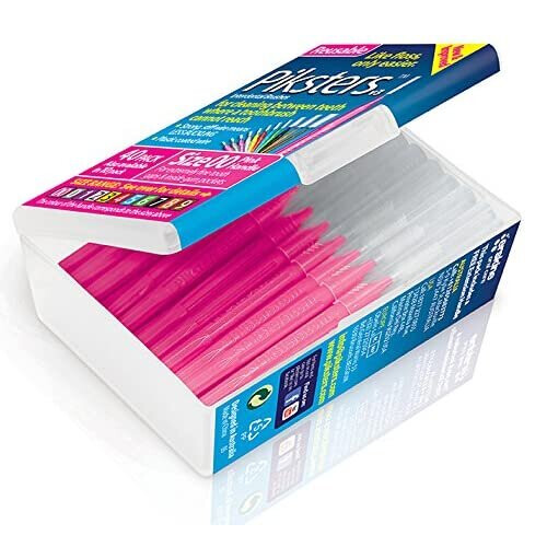 Piksters Interdental Brushes (40 Pack, Size 00 (Pink)) 2
