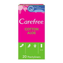 Carefree Panty Liners Breathable Aloe 20