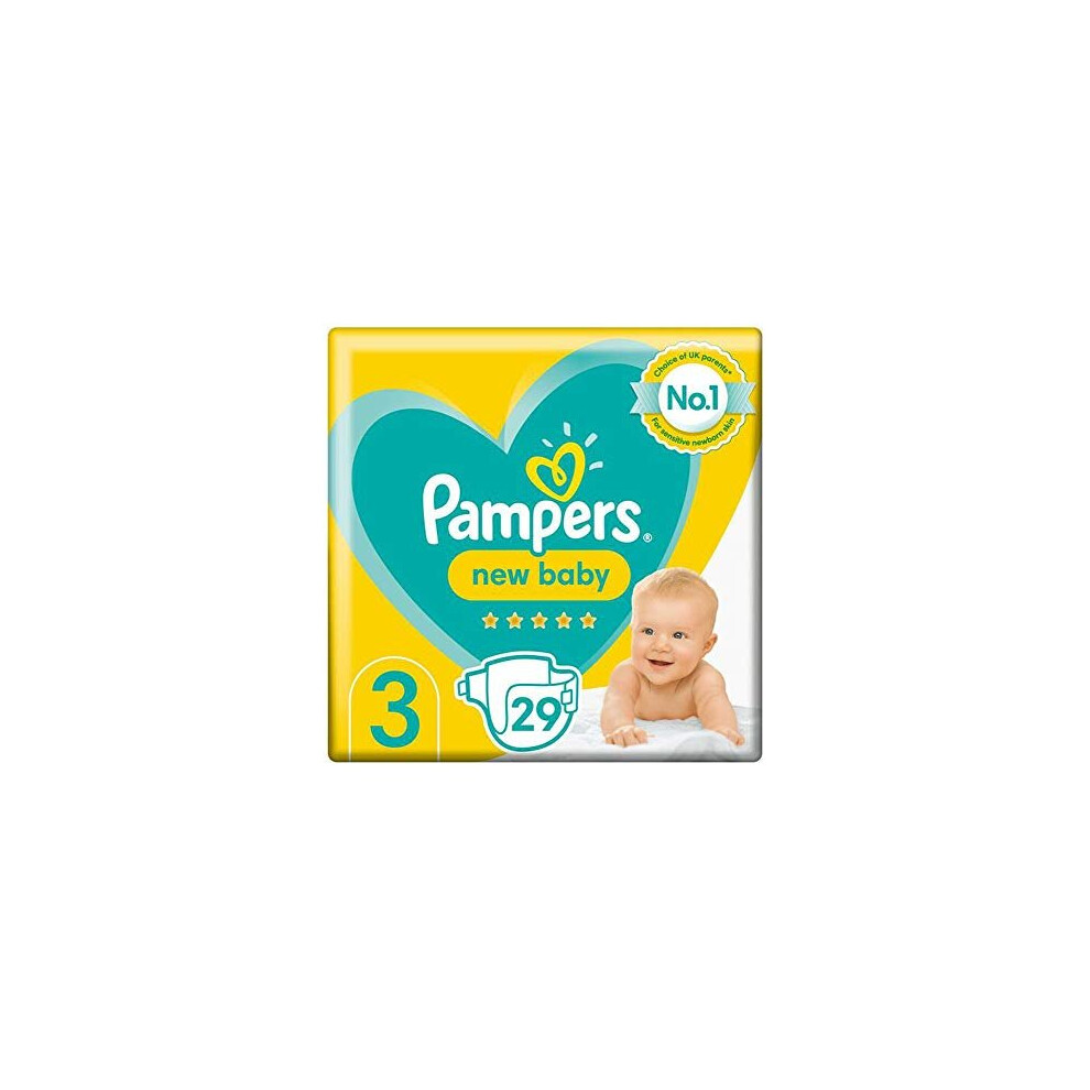 Pampers New Baby Size 3, 6kg-10kg, 29 Nappies