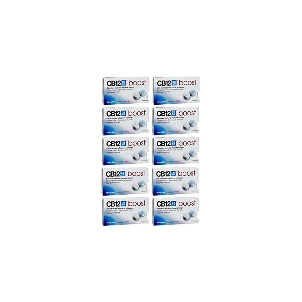 CB12 Boost Sugar Free Gum - Strong Mint (10)