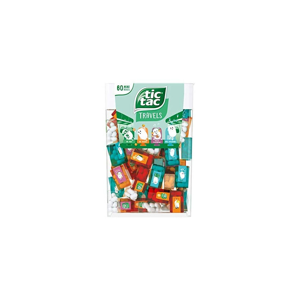 TIC TAC Box with 60 Mini Boxes (each 3.9 GRAMS), ARTIFICIALLY FLAVOURED MINTS