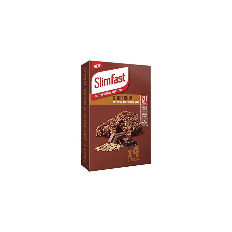 Slimfast Meal Replacement Choc Chip Bar, X 60G Size 4