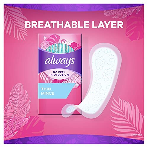 Always Always Thin Daily Wrapped Liners, Unscented, 162 Count 1