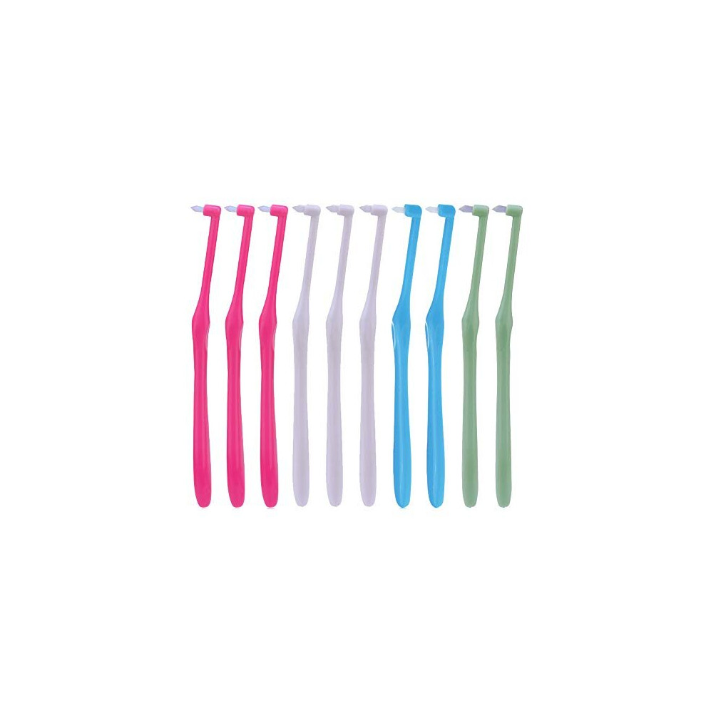 Lanzn 10 Pcs Interspace Toothbrushes Soft Interdental Toothbrushes Gum Interdental Teeth Brushes Orthodontic Toothbrushes Dental Gap Brushes Sing