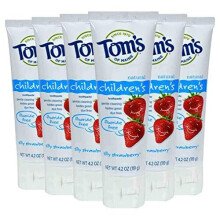 Toms Of Maine Natural Fluoride Free Toothpaste For Children, Silly Strawberry - 4.2 Oz ( Pack of 6 )
