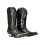 New Rock (41) NEW ROCK M-7921-S3 SILVER FLAME Black Leathr Biker 2
