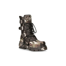 (38) NEW ROCK 591-S15 CAMOUFLAGE Black Leather Biker