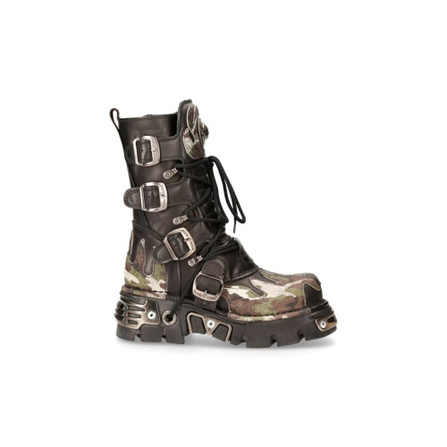 New Rock (37) NEW ROCK 591-S15 CAMOUFLAGE Black Leather Biker 2