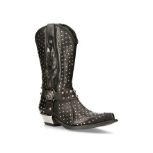 (41) NEW ROCK M-7928-S1 black Leather Heavy Biker boots
