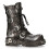 New Rock (38) New Rock 107-S2 Black/Silver Gothic Leather Boots 3