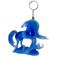 Nokk Blue Ice Elsa Horse Key Ring Keychain PVC Ornament Figure Charm 4