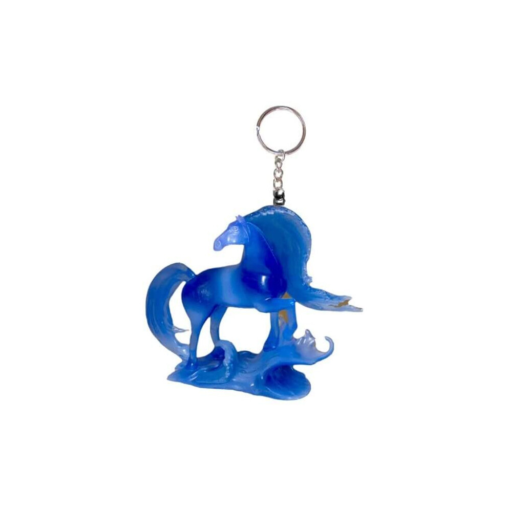 Disney Nokk Ice Elsa Horse Key Ring Keychain Pvc Ornament Figure Charm 4 Blue