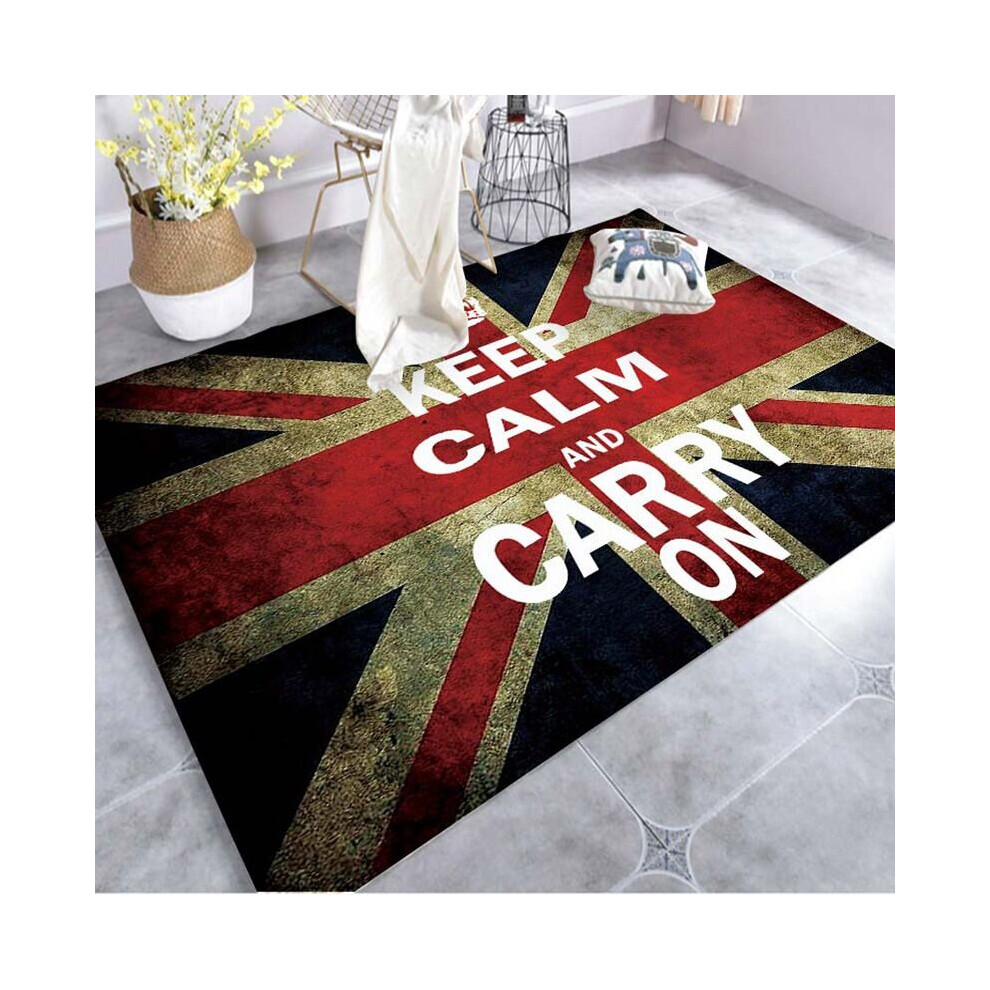 (Old Word British Flag) UK Flag Rug Non-Slip Washable Mat for Kitchen Dinning Room Home Decorative