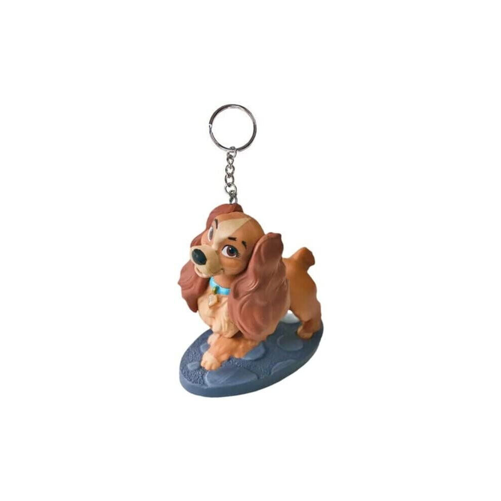 Disney Lady & Tramp Lady Dog Key Ring Dangler Ornament Pvc Figure