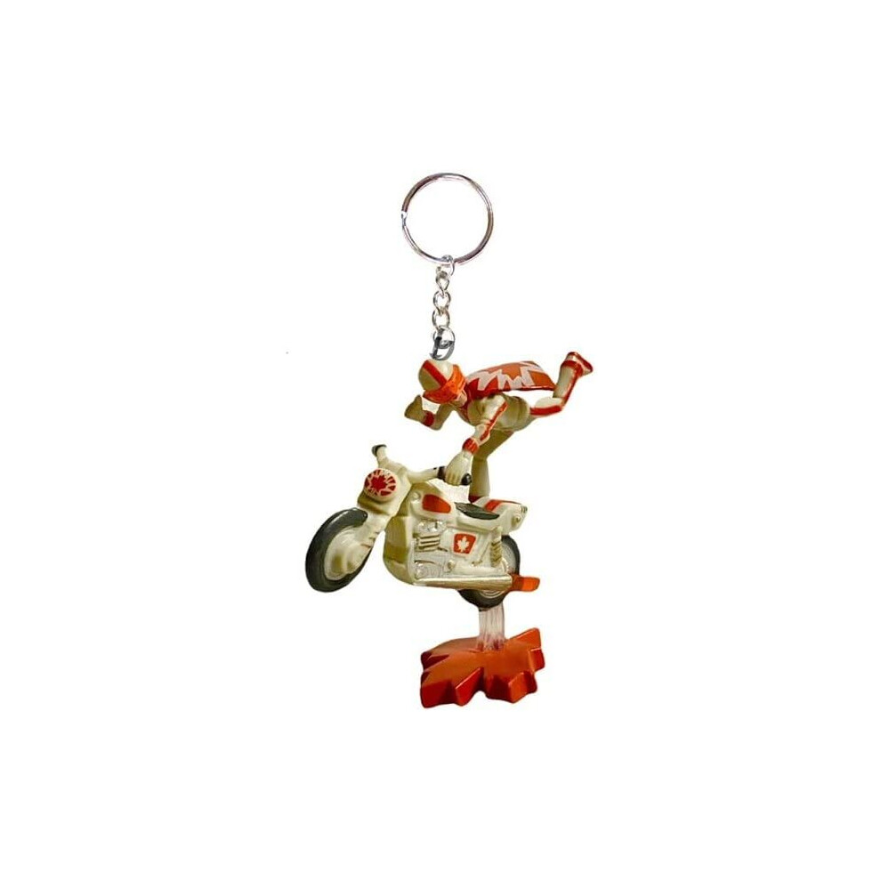 Disney Duke Caboom Biker Pvc Key Ring Keychain Ornament Figure Figurine Charm Multicoloured