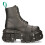 New Rock (36) NEW ROCK VEGAN Leather Black Platform Biker Shoes 3