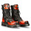 New Rock New Rock 591-S1 Black/Red Gothic Leather Flame Boots 2