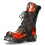 New Rock New Rock 591-S1 Black/Red Gothic Leather Flame Boots 5