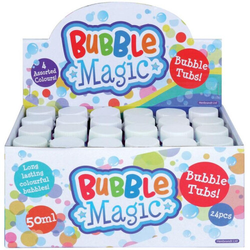 24 60ml Bottles Party Bubbles Tub Children Kids Party Bag Fillers Toys