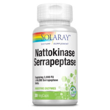 Solaray, Nattokinase Serrapeptase, magensaftresistent, 30 VegCaps