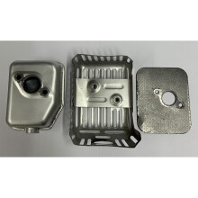 Replacement Exhaust Assembly For Challenge 129cc Petrol Lawnmowers XSS40E - Refurbished