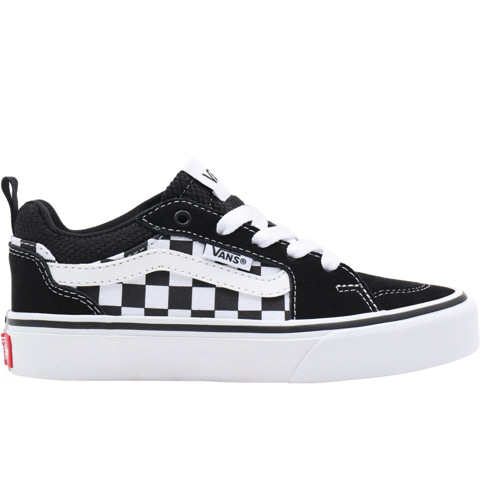 (4.5 UK, Black) Vans Kids Filmore Low Rise Casual Lace Up Trainers Sneakers Shoes - Black