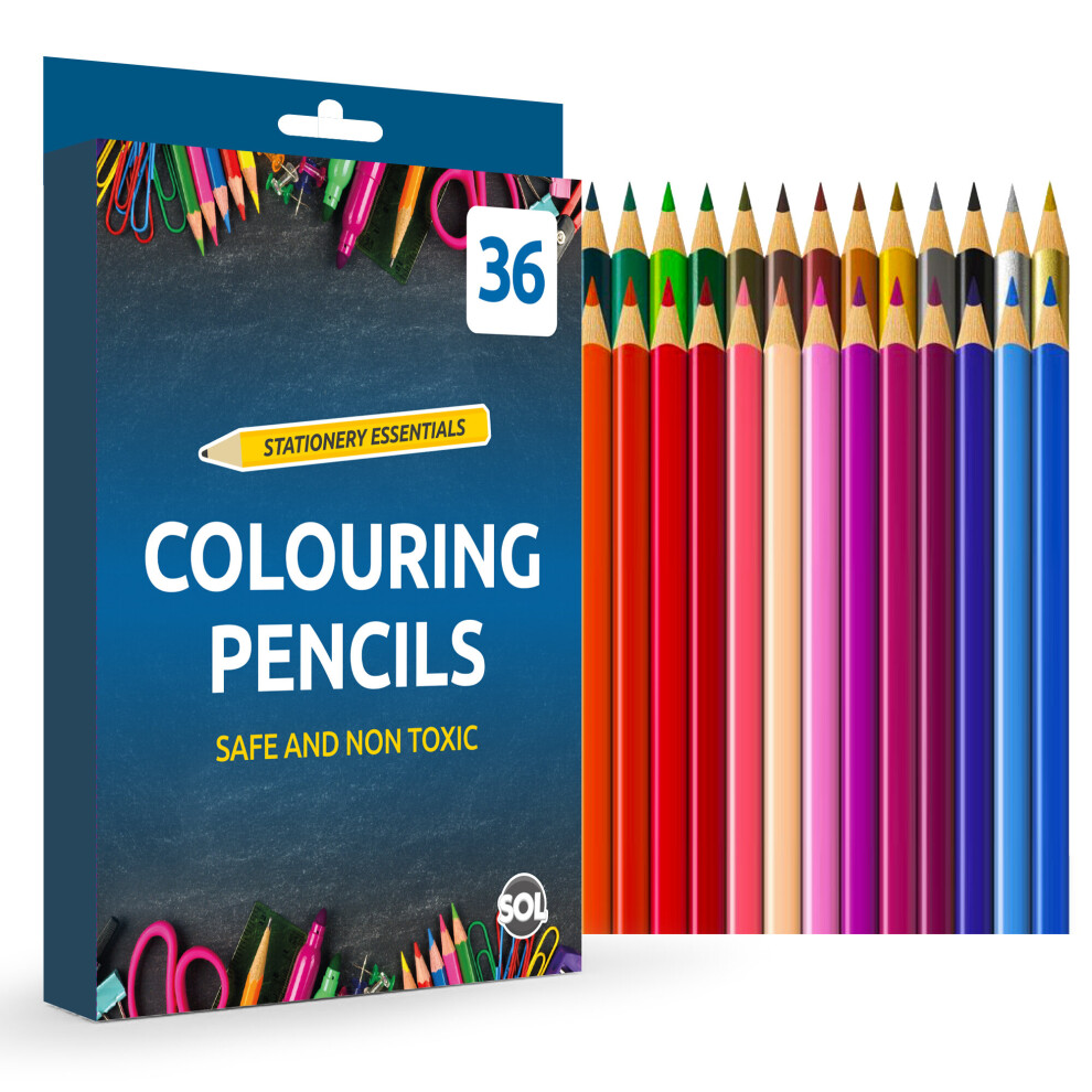 36 Premium Professional Colouring Pencils Set Colours