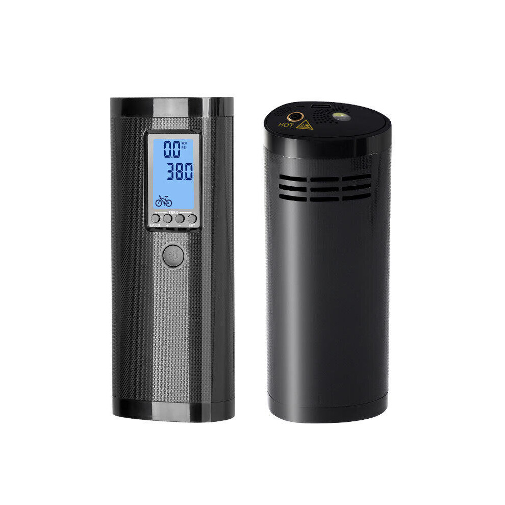 Electric Air Pump Mini Portable USB Charging Bicycle LED Light Power Bank