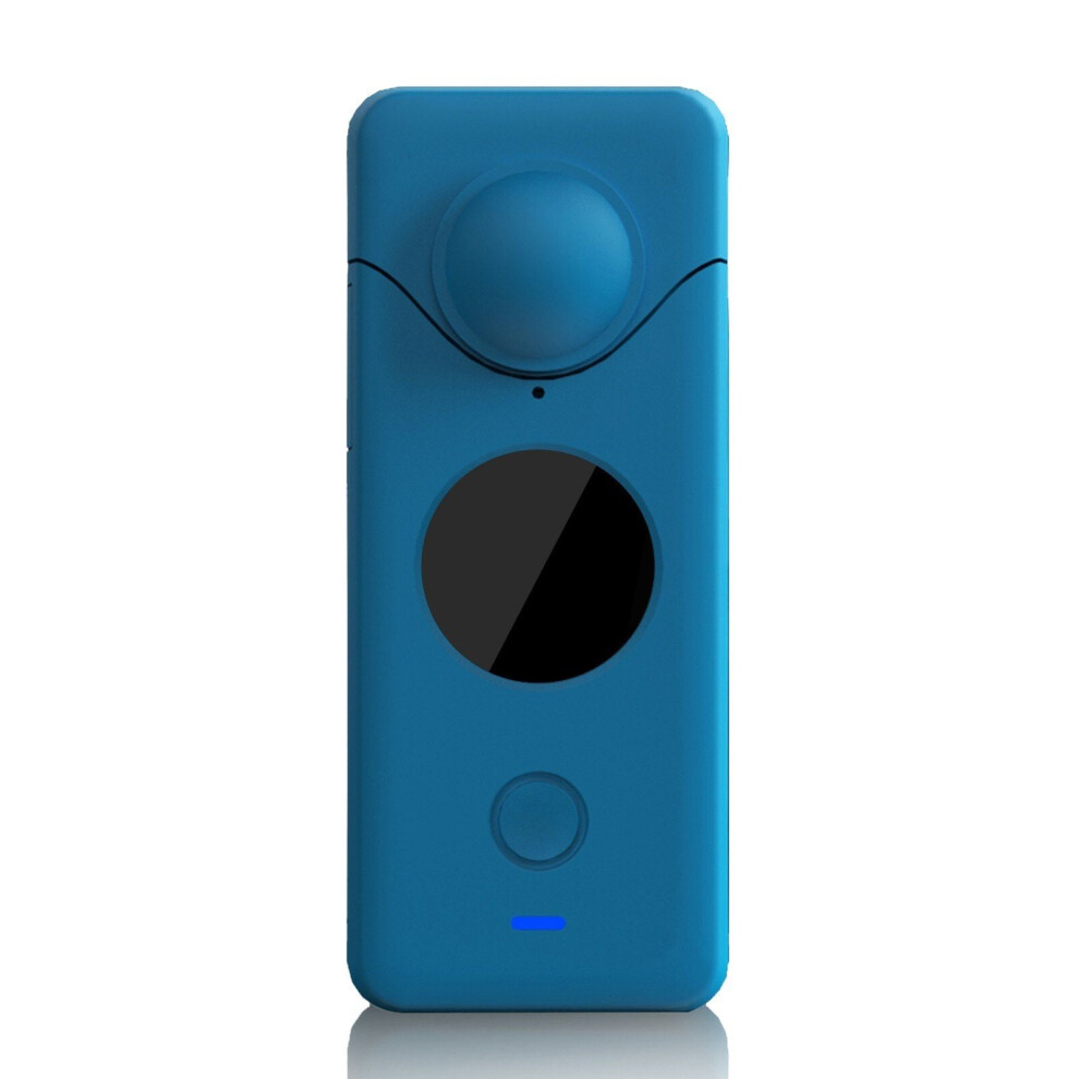 (Blue) Protective Silicone Case Skin Shell Cover Replacement for Insta360 ONE X2 Camera Accessory