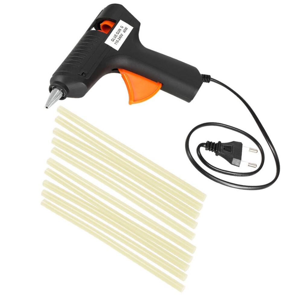 (Eu Plug) Hot Melt Glue Gun Paintless Dent Repair Tool +10Pcs Sticks 40W 3654657583859
